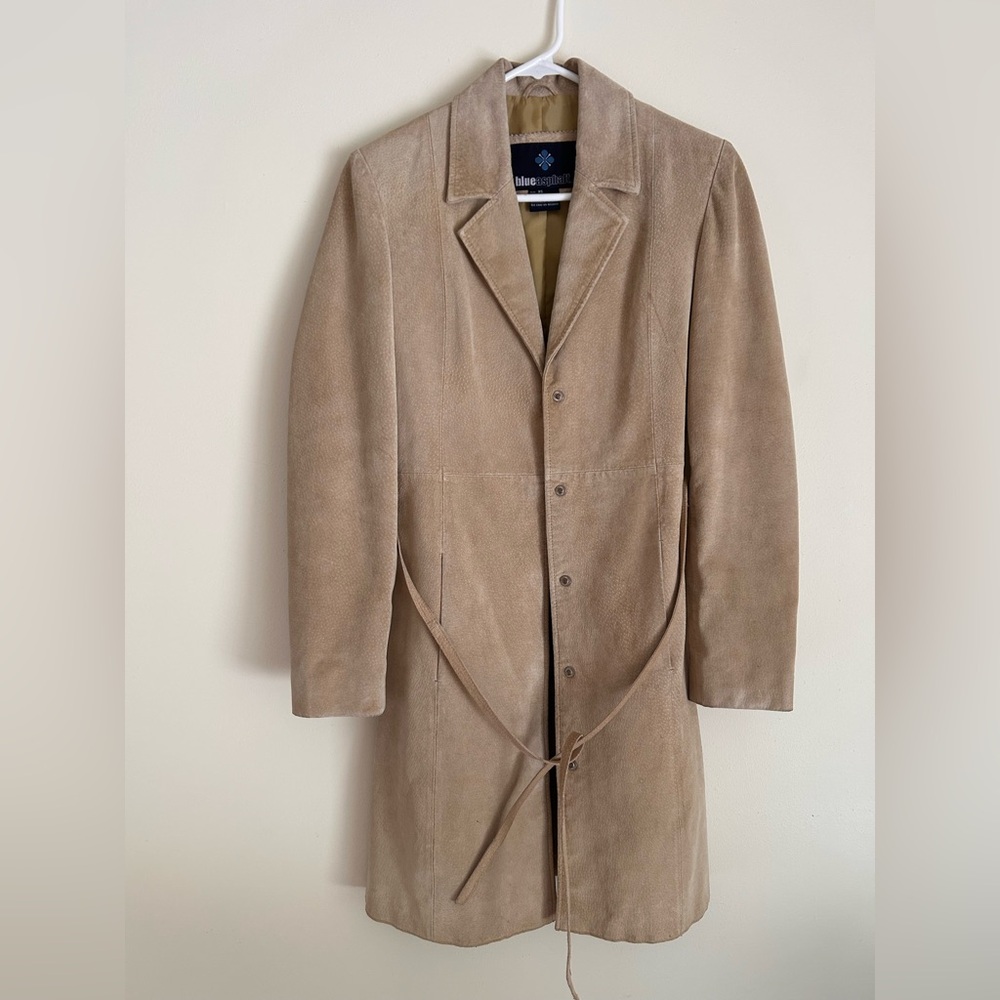 Blue Asphalt Women’s Suede Trench Coat